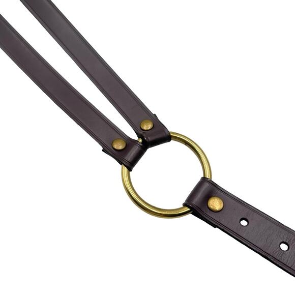 NWOT - ABG11 women\'s beautiful leather+man made boho belt mauve tone - SIZE 41\